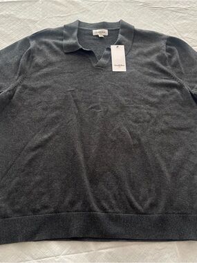 Goodfellow & Co Charcoal V-Neck Polo Sweater, xxl